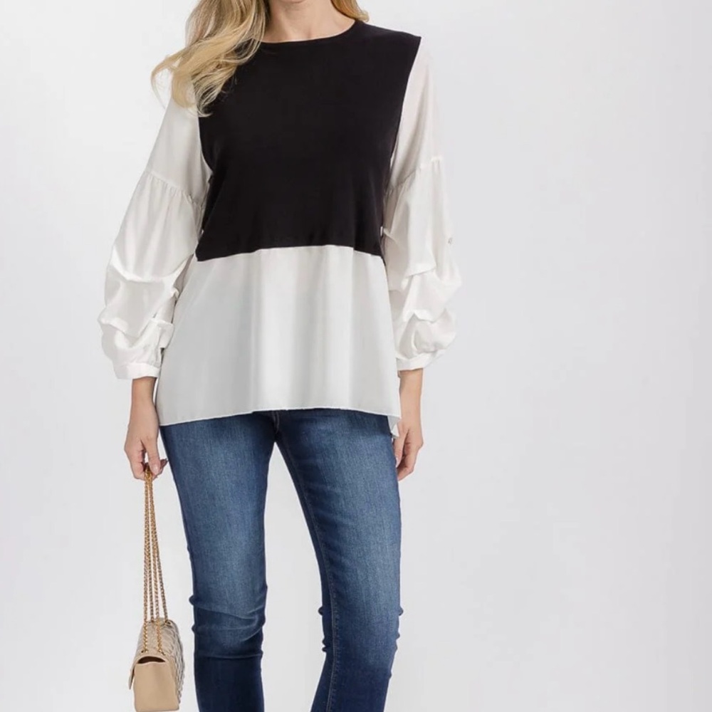 Black and White Women's Top